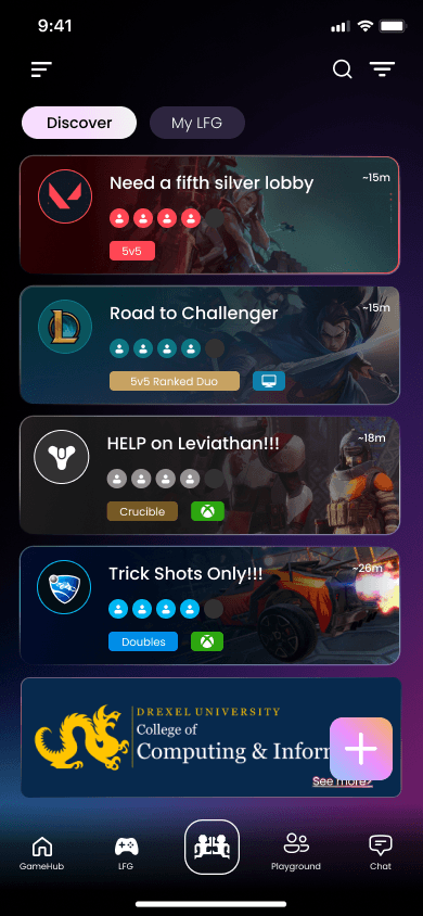 LFG Feature Showcase